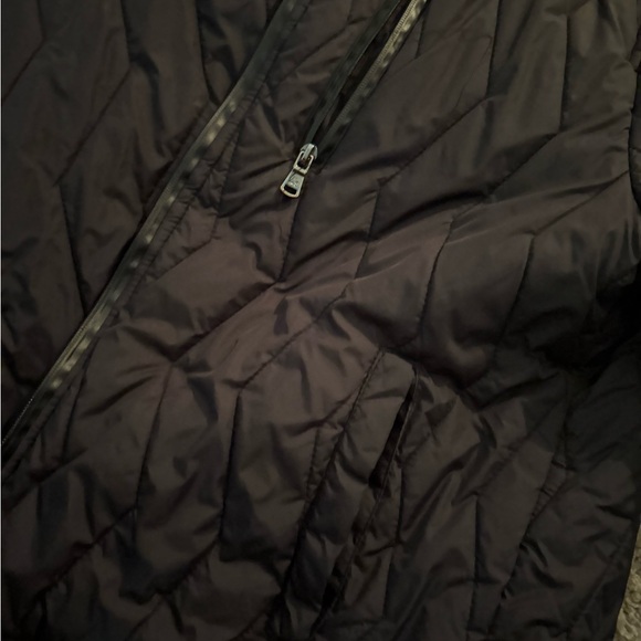 Mens America Stitch Black Varsity Jacket Coat Puffer Black/Gray Striped Size L - Picture 10 of 11